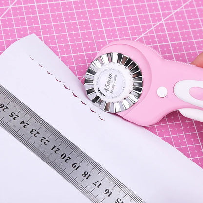 KRABALL Professional Rotary Cutter Kit: Fabric Cutting Tool with A3 Mat, Blades, Sewing Clips, Scissors - Patchwork Sewing Accessories