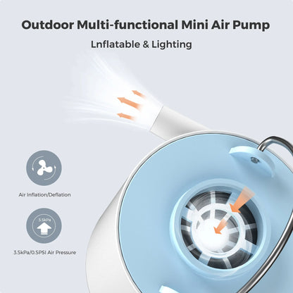 FLEXTAILGEAR Tiny Pump X – Portable Rechargeable Camping Air Pump with 1300mAh Battery for Pool Floats, Air Mattresses & Vacuum Bags