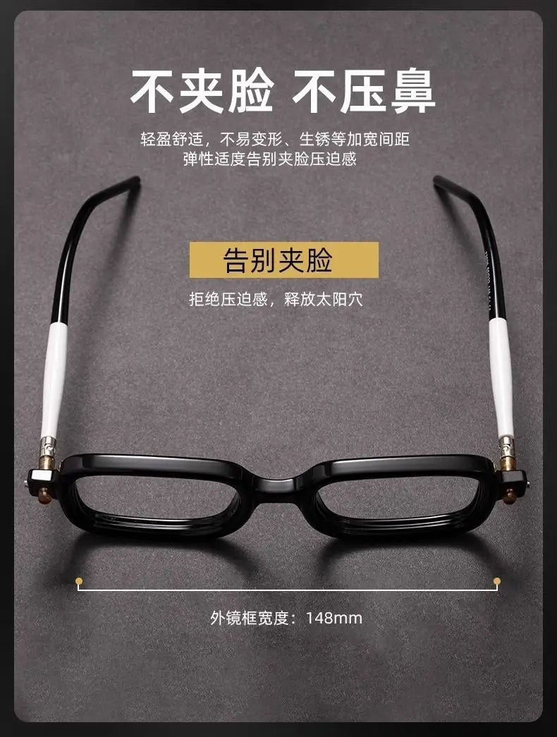 Wide Frame Reading Glasses for Men & Women – Thick Blue Light Blocking Eyewear for Elderly, High-Grade Genuine