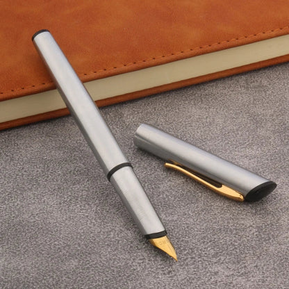 Classic Retro Metal Fountain Pen - Stainless Steel Writing Pen for Office, School & Gifts