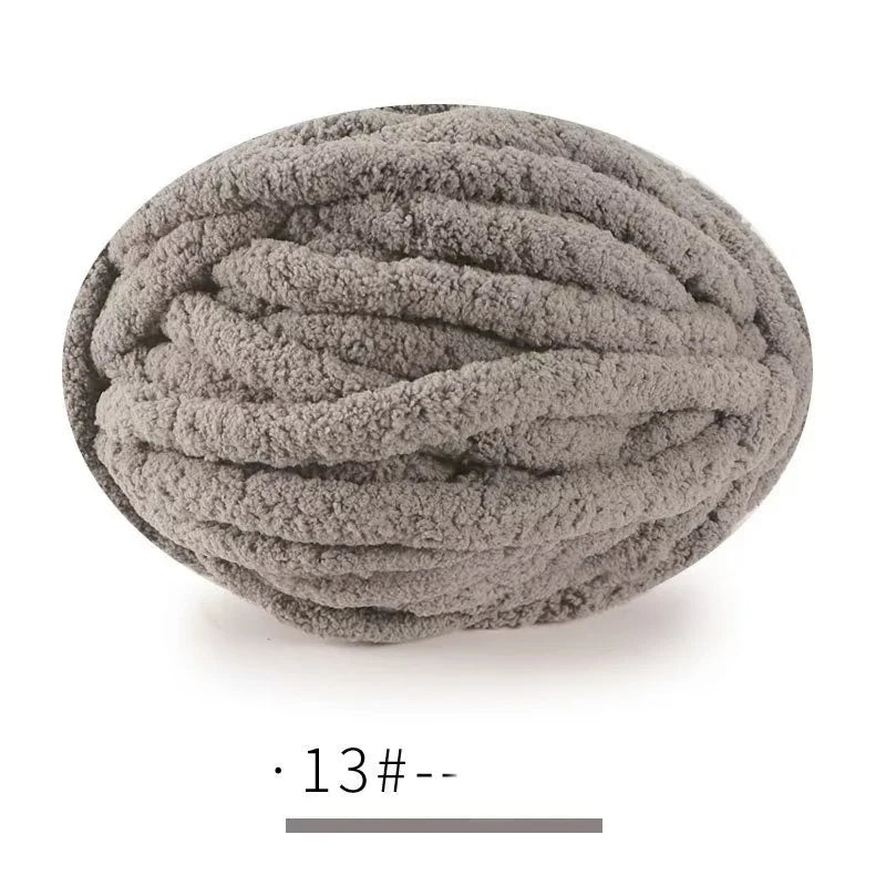 250g Extra Thick Ice Chenille Yarn Ball for Hand Knitting – Soft DIY Blanket, Cushion, Scarf & Pet Bed Yarn for Craft Projects