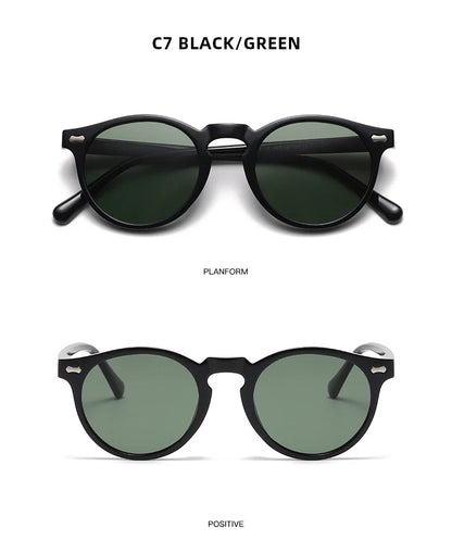 Retro Polarized Sunglasses — Small Round Vintage Shades for Men & Women