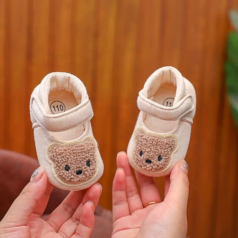 Cute Bear Baby Sandals - Soft Sole First-Step Shoes for Infants & Toddlers 0–18 Months
