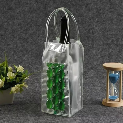 Portable Insulated Wine & Beer Tote Bag — PVC Cooler Handbag for Outdoor Use