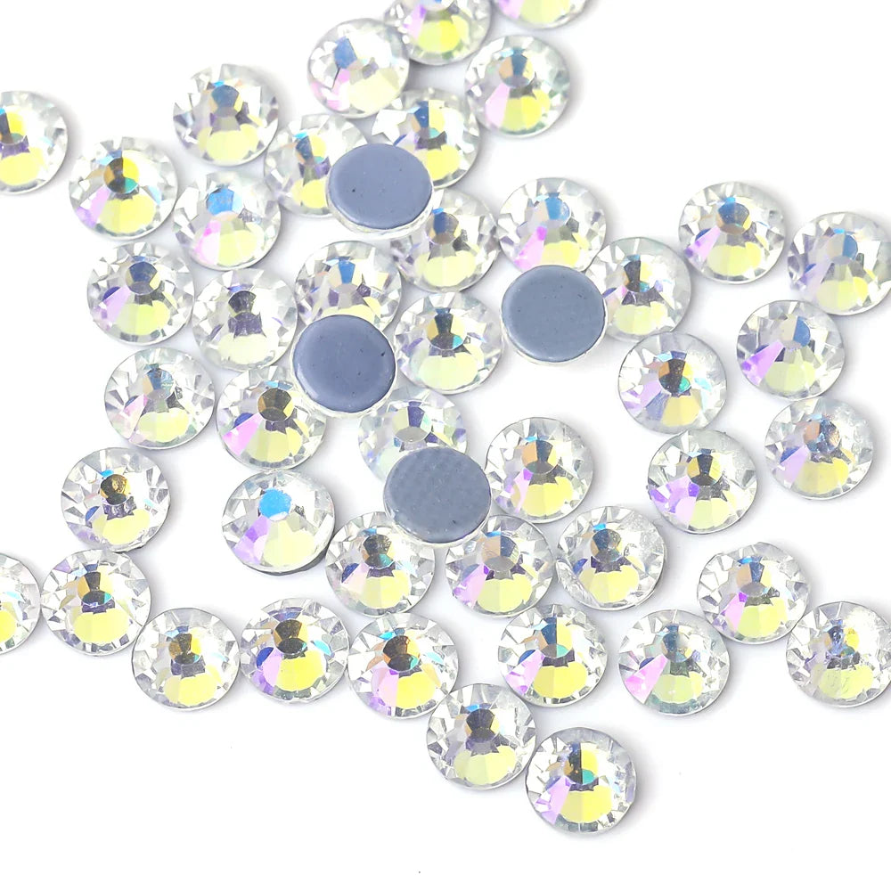 Premium Hot Fix Rhinestones – High Quality Glass Crystal Flatback Iron-On Glitter Rhinestones for Clothing & Crafts