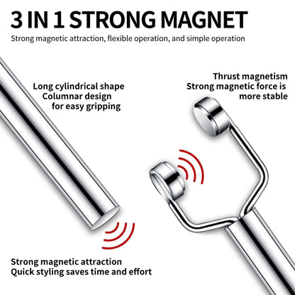 3-in-1 Y-Shaped Magnetic Stick for Cat Eye UV Gel Polish – Nail Art Magnet Tool for Manicure Effects