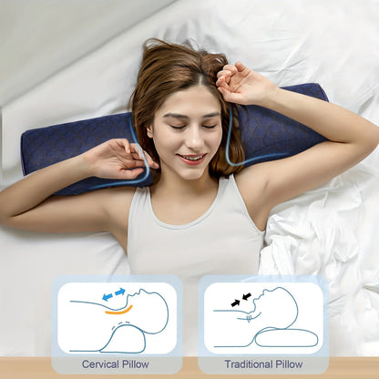 Orthopedic Memory Foam Neck Pillow – Cervical Support, Breathable & Washable, Perfect for All Sleepers