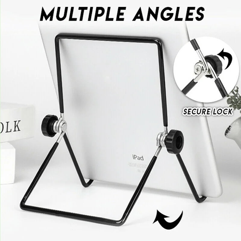 Universal Metal Tablet Holder Stand – Foldable Adjustable Desk Mount for Samsung Galaxy Tab S9, S8, Tablets & Phones Flexible Support Bracket