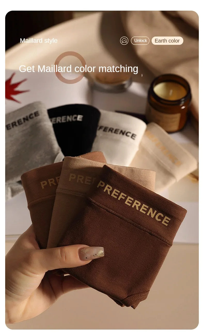 3PCS Seamless Women's Cotton Panties – Soft, Breathable, Large Size Sports Underwear Set
