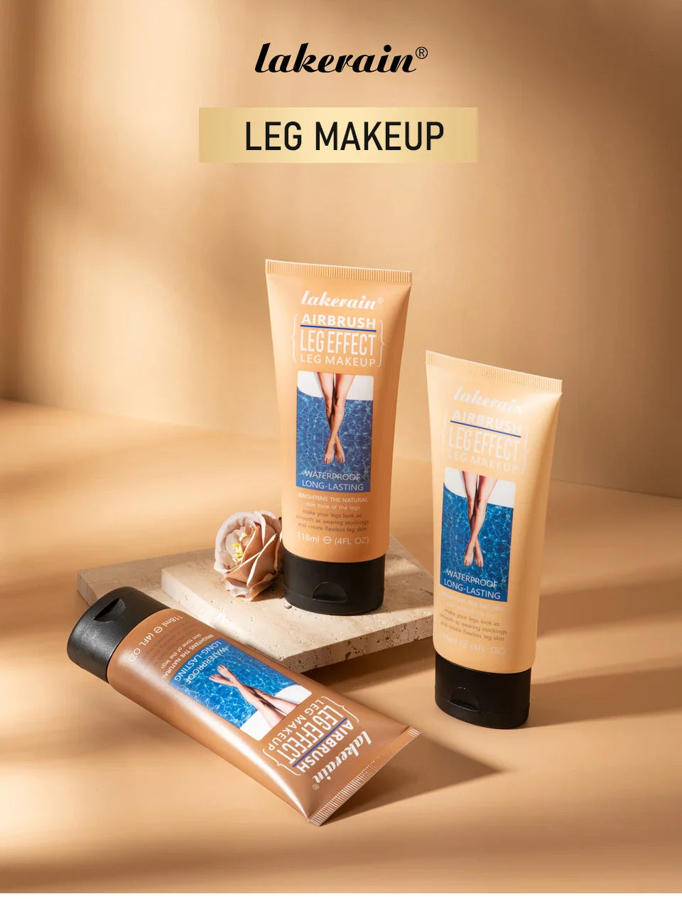 Leg Makeup Lotion – Waterproof Long-Lasting Body Foundation & Tanning Cream for Even Skin Tone, Medium Bronze