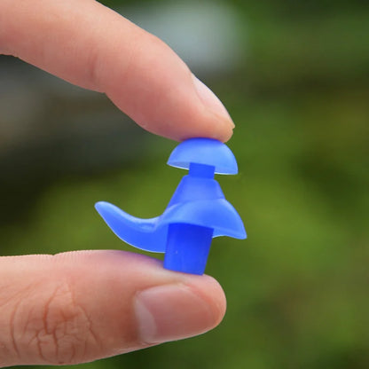 Durable Silicone Earplugs - Classic Texture, 1 Pair of Waterproof Soft Earplugs, Portable Ear Plugs for Swimming Accessories