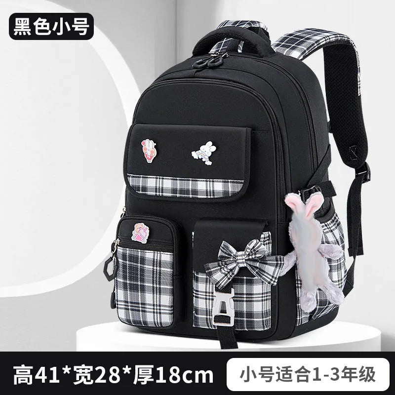 Ergonomic Spine-Protecting School Backpack | Large Capacity, Lightweight Waterproof Bag for Elementary Girls