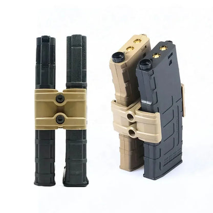 Universal Dual Parallel Rifle Magazine Clip — AK, AR15, M4 Speed Loader Accessory