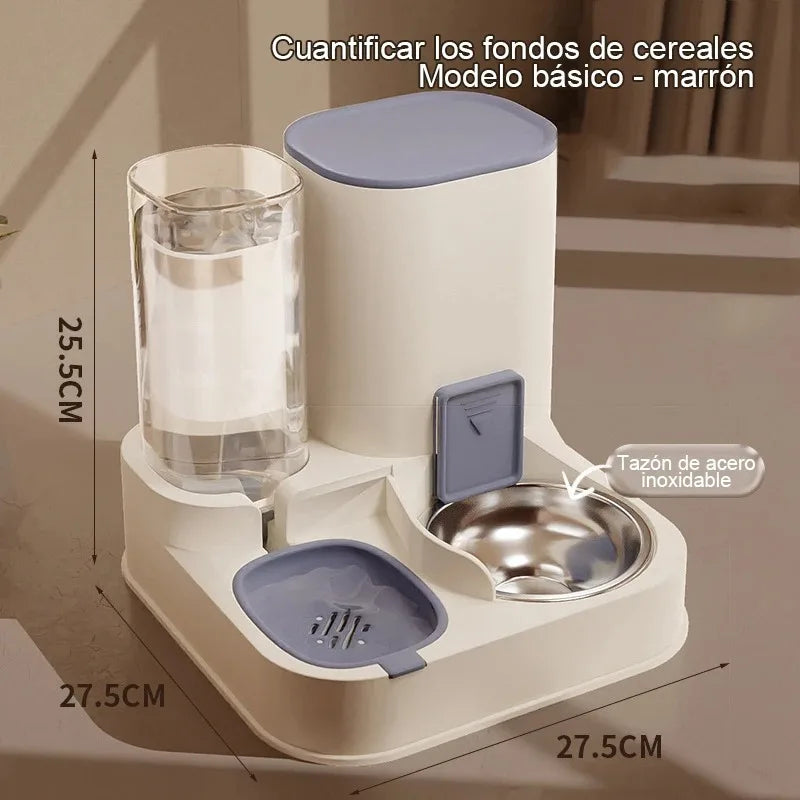 Automatic Cat Feeder & Water Dispenser – Large Capacity Dry & Wet Food Container