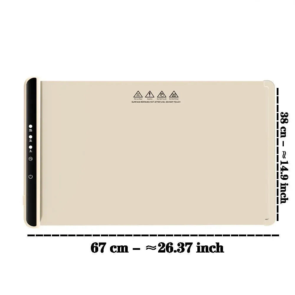 Electric Warming Tray – Foldable Silicone Food Warmer Plate, Fast Heating Portable Mat for Parties