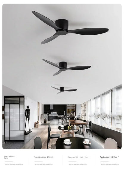 LED Ceiling Mounted Fan Light - Nordic Style Decorative Ceiling Fan for Living Room, Restaurant, and Minimalist Household Use