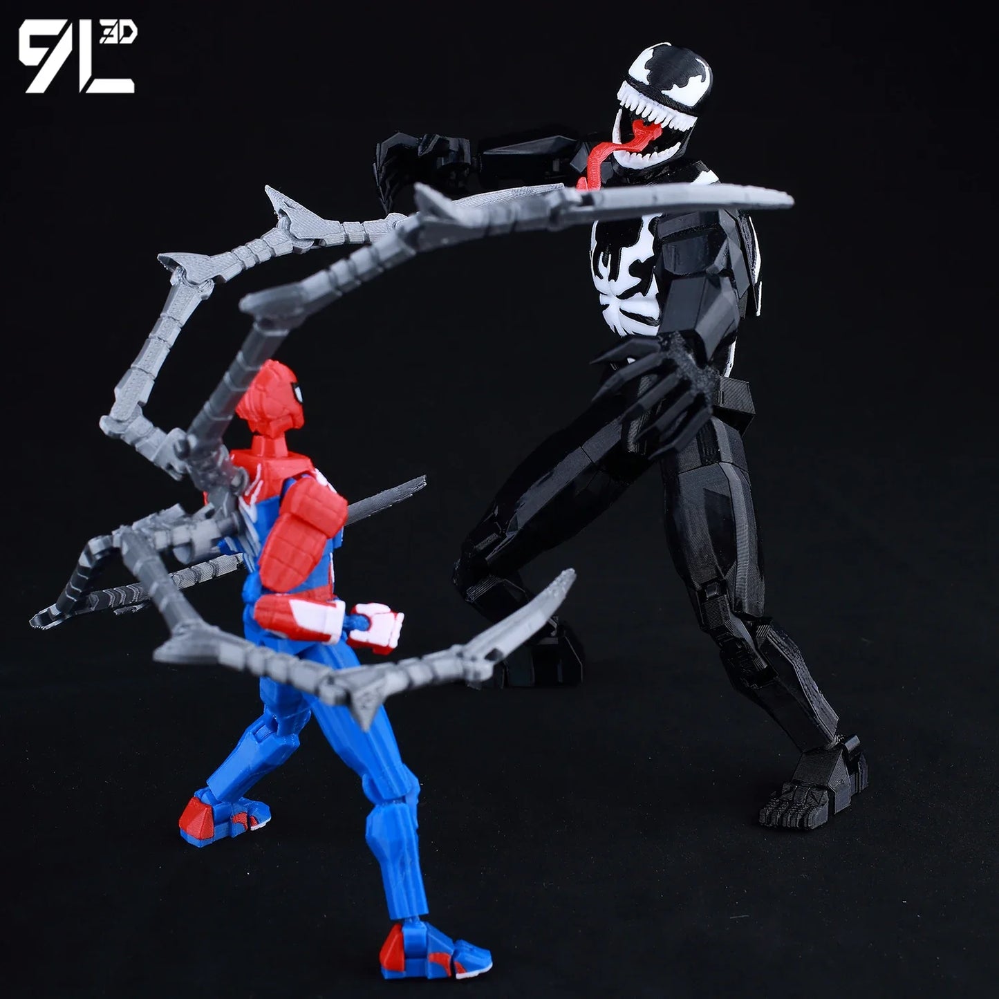 9L3D Superman & Batman Action Figures – Multi-Jointed Poseable LUCKY13 Titan13 Collectible Hero Toys