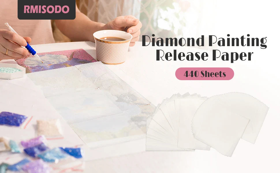 220 Sheets Diamond Painting Paper – Double-Sided Non-Stick Cover Replacement for 5D Diamond Painting Accessories