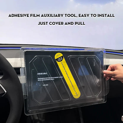 Futhope Tempered Glass Screen Protector – HD Center Control Film for Tesla Model 3/Y Highland (2021-2025) Protection