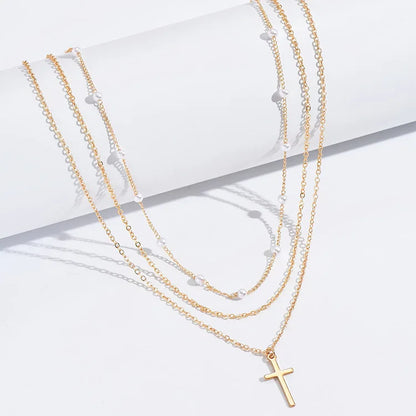 LATS Pearl Choker Necklace for Women – Double Layer Heart Pendant Jewelry Gift