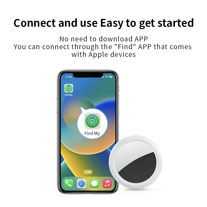 Airtag Bluetooth GPS Tracker – IPX5 Waterproof Sport Finder for Kids, Elderly, Pets, iPhone Find My