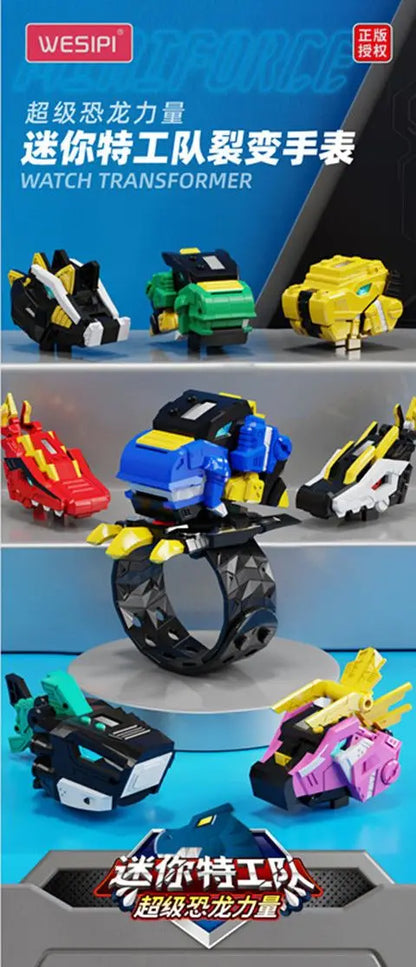 Genuine Mini Secret Service Watch Toy – Boy's Mecha Deformation Robot & Super Dinosaur Power