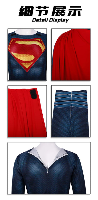 Superman Cosplay Costume – Halloween & Carnival Party Hero Outfit for Men and Women