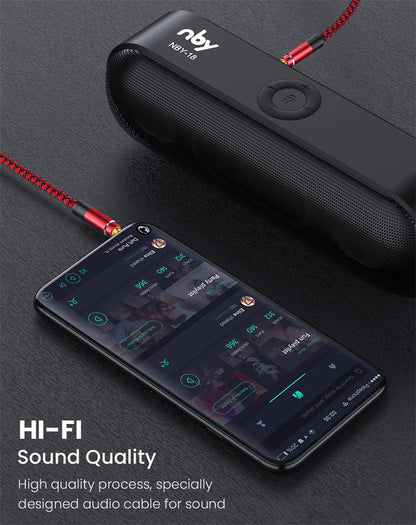 NNBILI 1.5M 3.5mm Audio Cable - Nylon Braid AUX Cable for Phone, MP3, Car Headset & Speaker Extension