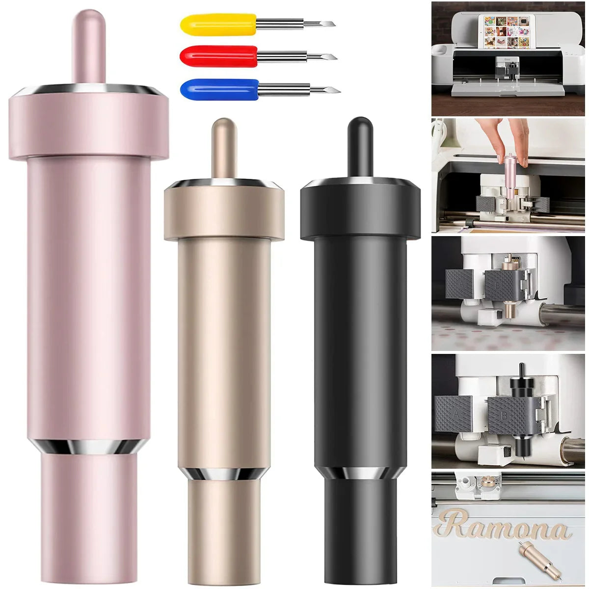 Replacement Cutting Blades for Cricut Maker & Explore Series – 30°/45°/60° Plotter Blades with Sturdy Housing