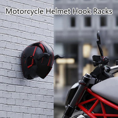 Motorcycle Helmet Hook Rack - Multipurpose Wall Mount Hanger for Luggage, Jackets, Kitchen Cabinets and Shelves