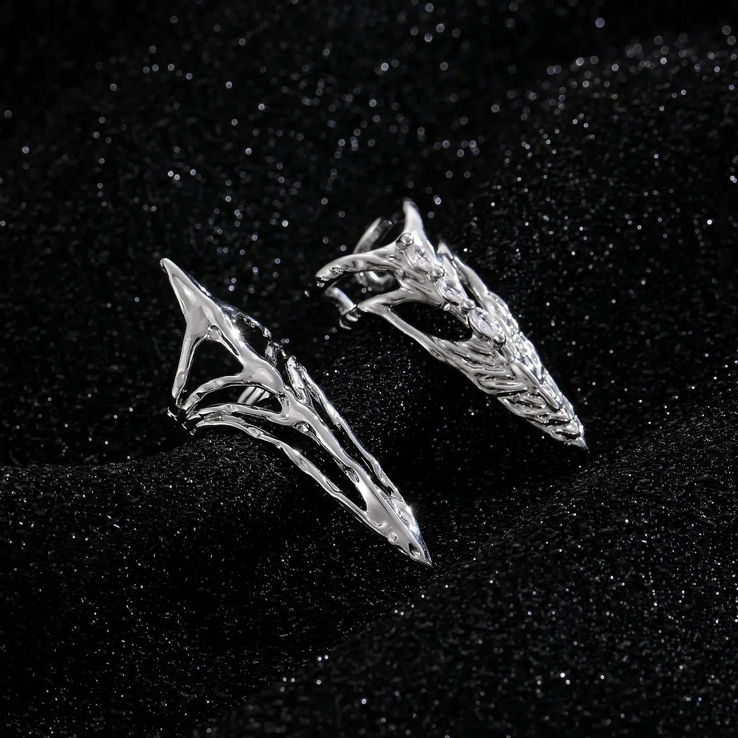 New Gothic Rock Punk Fingertip Nail Ring | Metal Manicure Jewelry Accessories for Women, Party & Gift for Girlfriends