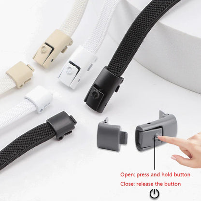 No Tie Shoelaces: Press Lock Elastic Laces for Sneakers Kids Adults, 8MM Widened Flat Shoelaces for Shoes