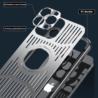 Metal Magnetic MagSafe Case with Heat Dissipation for iPhone 12 13 14 15 16 Pro/Pro Max – Logo Cutout, Wireless Charging Compatible