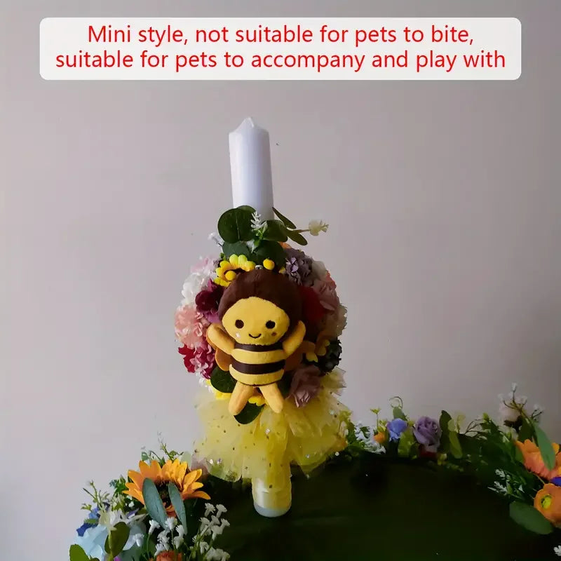 12cm Bee Plush Doll – Cute Small Pendant for Festival Decorations, Gifts & Bag Charm