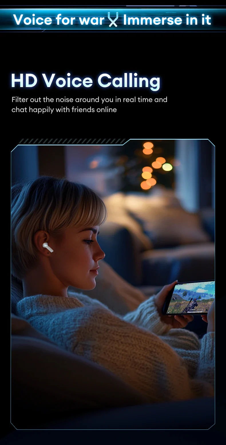 Lenovo GM2 PRO MAX Wireless Earbuds – Bluetooth 5.4, LED Display, Waterproof, Low Latency Gaming Headset