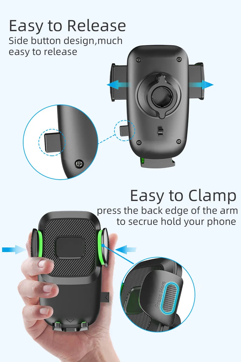 Car Phone Holder – Suction Cup Mount for Windshield, Dashboard & Window, Compatible with Cars and Trucks