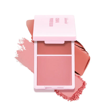 Juvia’s Blush Cream Powder Makeup - High Pigment Matte Rose Blush Duo with Long-Lasting Natural Finish Cosmetics
