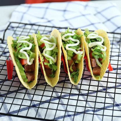 Mexican Roll Rack Taco Holder - Creative Wave-Shaped Tortilla Pancake Stand, Kitchen Gadget Tray for Tacos and Cakes