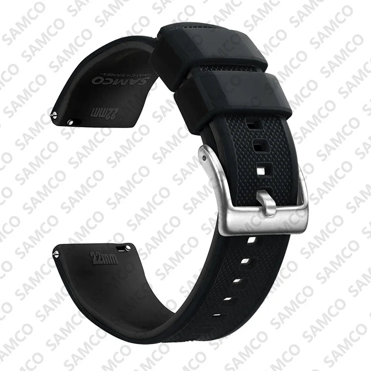 Premium Silicone Watch Band – Quick Release Rubber Strap, 18mm 20mm 22mm Replacement Watchband