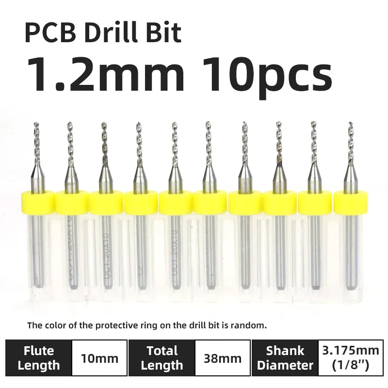 0.1–1.0mm Micro Carbide PCB Drill Bit Set – Tungsten Steel Bits for CNC, Wood & Circuit Board Precision Drilling