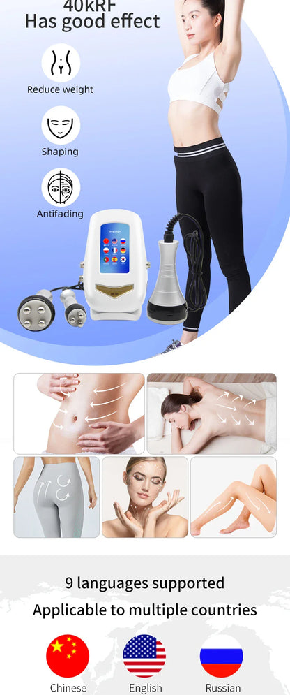 2022 Ultrasonic Cavitation & Radiofrequency Body Massager – Weight Loss, Body Shaping, and Fat Burning Machine