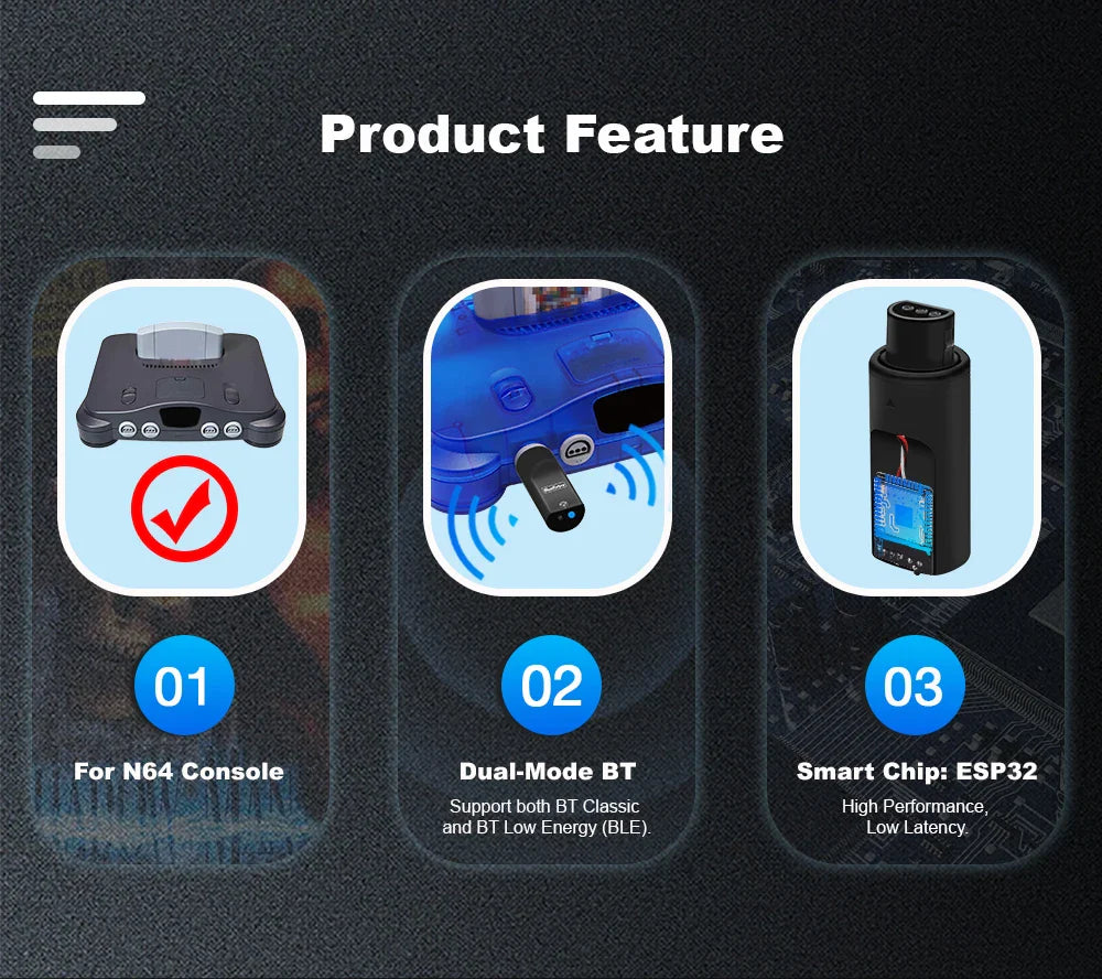 RetroScaler BlueRetro Wireless Controller Adapter – Nintendo 64 to PS3, PS4, PS5, 8BitDo Ultimate