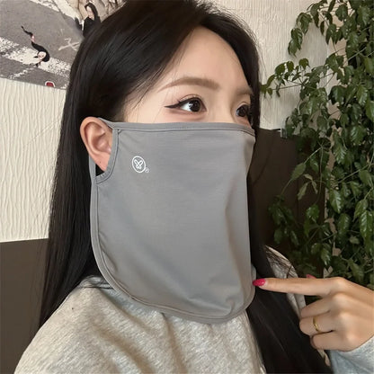 Women’s Ice Silk Sun Protection Mask 2026 – Breathable UV Resistant Cycling Neck Gaiter Summer Sunshade Veil