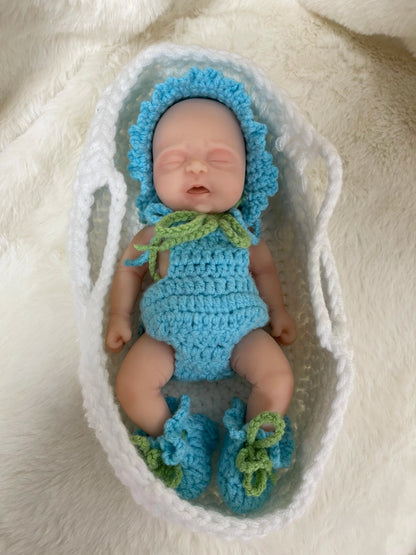 Doll Clothes Set for Mini Reborn Kit - 7" Joseph Micro Preemie Full Body Silicone Doll Accessories