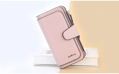 2024 Women’s Long Wallet – Custom Name Engraving, 15 Card Holders & Zippered Classic Purse