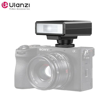 Ulanzi F12 Mini Camera Flash – GN12 5600K Speedlite with Hot Shoe Mount for Sony, Canon, Nikon, Panasonic, Olympus DSLR Cameras