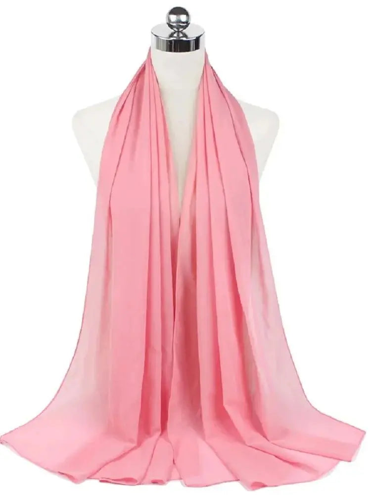 Women’s Solid Chiffon Instant Hijab – Ready-to-Wear Islamic Scarf, Muslim Shawl & Arab Head Wrap