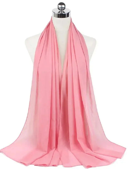 Women’s Solid Chiffon Instant Hijab – Ready-to-Wear Islamic Scarf, Muslim Shawl & Arab Head Wrap