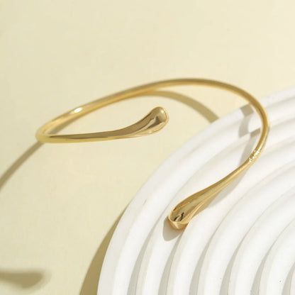 FTCY Vintage Upper Arm Bracelet for Women – Trendy Geometric Water Drop Shape Adjustable Bangle Women's Jewelry