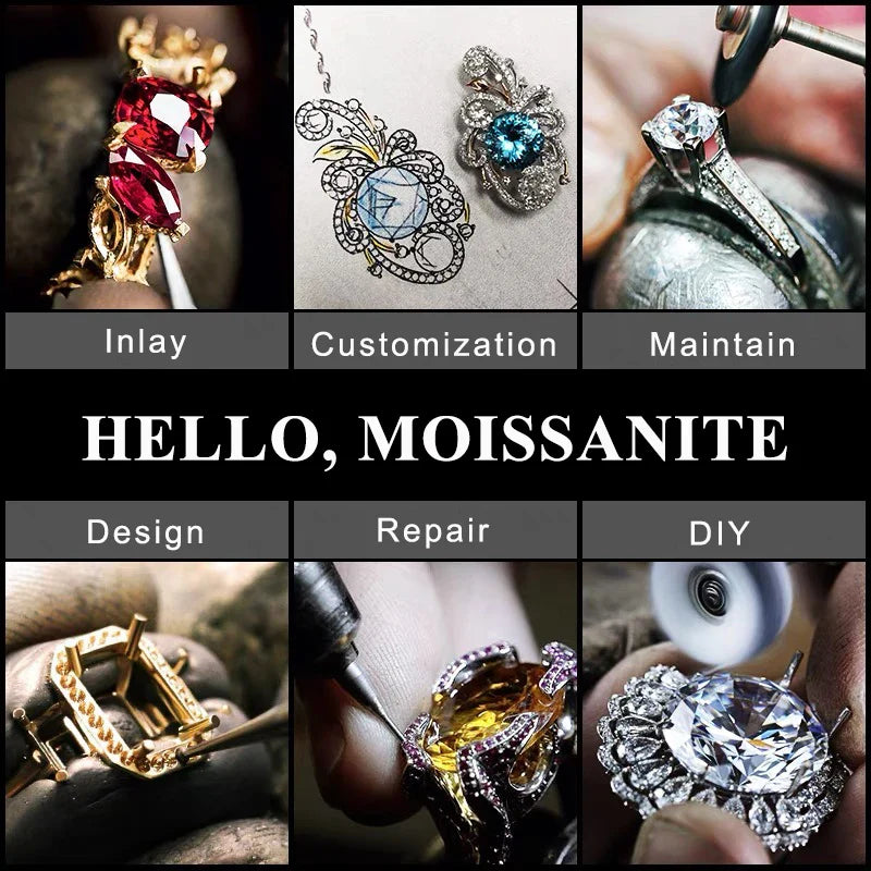 100% Real Moissanite Diamond Tester Pen — GRA Certified D VVS1 Belgium Cut Gemstones at Factory Price
